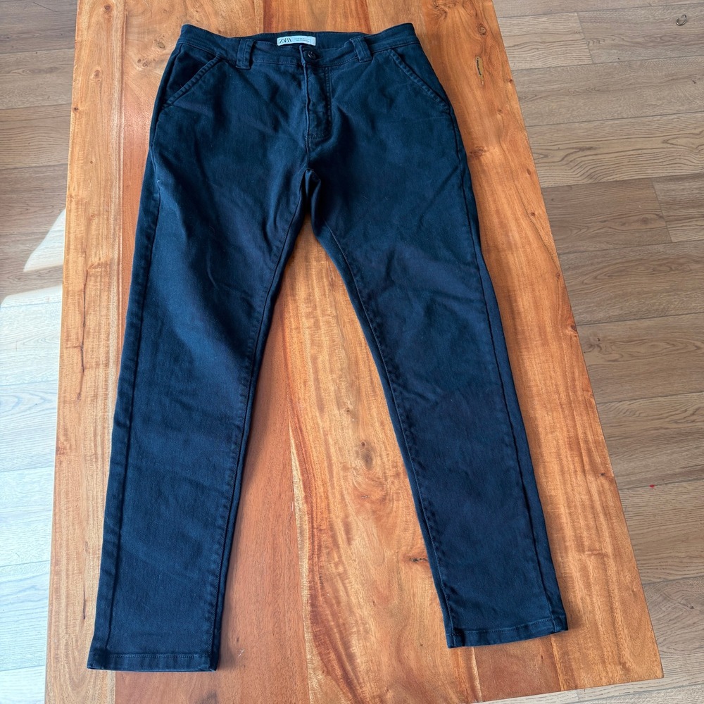 Zara Men's‎ Black Denim Trousers Size 34x30